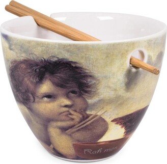 BOOM Bowl Bop Cherub Fine Art Japanese Style Dinner Set | 16-Ounce Ramen Bowl, Chopsticks