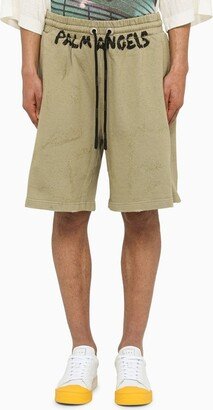 Military jersey bermuda shorts