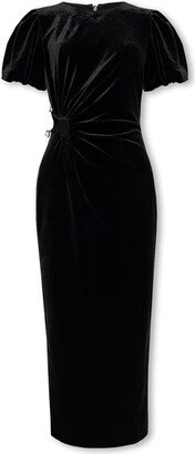 Velvet Cut-Out Midi Dress