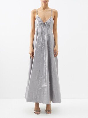 Gloria Cotton-lamé Slip Dress