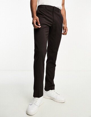 skinny fit suit pants in brown