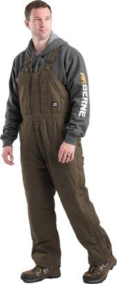 Berne Men's Short Heartland Insulated Washed Duck Bib Overall