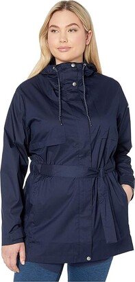 Plus Size Pardon My Trench Rain Jacket (Dark Nocturnal) Women's Coat