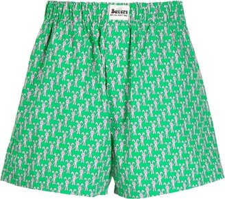 Logo-Print Cotton Track Shorts