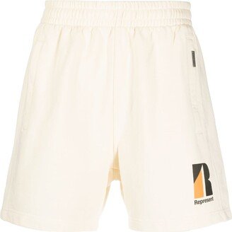 Logo-Print Cotton Shorts-AE