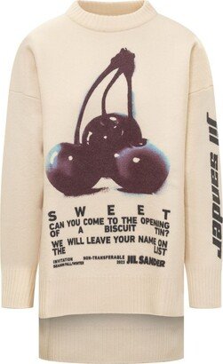 Cherry Printed Crewneck Sweater