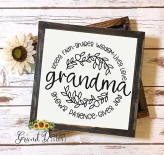 Grandma - Decal Glass Block Grandmother Family Diy Sticker Ceramic Tile, Sticker, Emd08