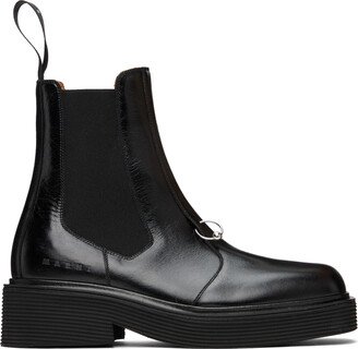 Black O-Ring Chelsea Boots