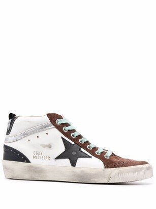 Star-Patch High-Top Sneakers