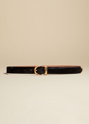 The Bambi Belt in Black Haircalf with Gold