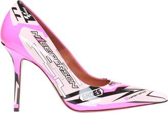 Patterned Stiletto Pumps - Pink