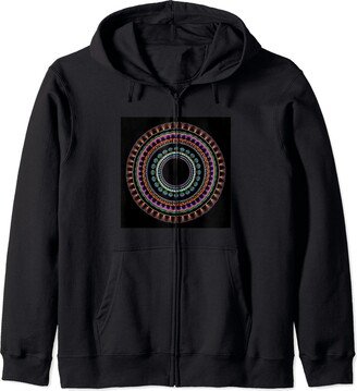 Mandala Lover Gift Ideas Black Mandala Divine Mandala Zip Hoodie