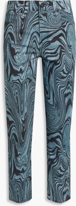 Good Curve cropped printed high-rise slim-leg jeans