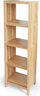 ToiletTree Products Bamboo Freestanding Organizing Shelf - Wooden Bathroom Shelf to Store Toiletries - 5 Tier Shelf