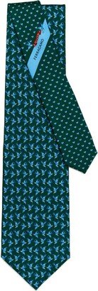 Sparrow silk tie