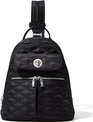 Naples Convertible Backpack (Black Quilt) Backpack Bags