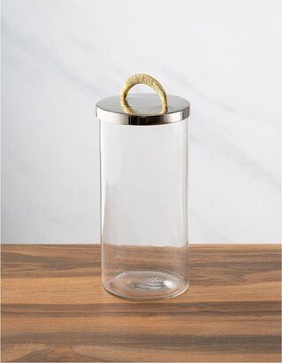 Medium Glass Canister with Stainless Steel Lid and Handle