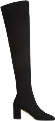 Square Toe Thigh-Length Boots