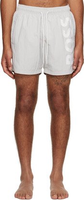 Gray Quick-Drying Swim Shorts