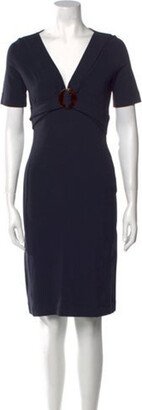 V-Neck Knee-Length Dress