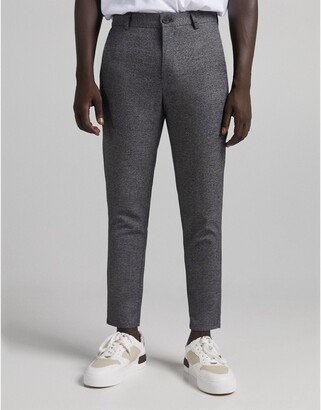 smart skinny pants in gray texture