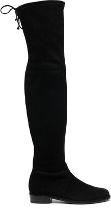 Tie-Fastening Thigh-High Boots