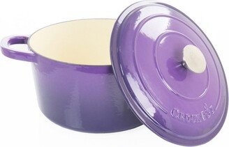 Crock-Pot Artisan 2 Piece 7 Quart Enameled Cast Iron Dutch Oven with Lid in Lavender