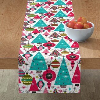 Table Runners: Deck The Halls - Maximalist Christmas Retro - Multi On White Table Runner, 72X16, Multicolor