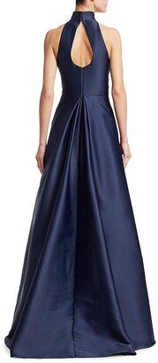 Halter Satin Ball Gown