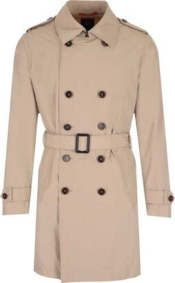 Double-Breasted Belted Trench Coat