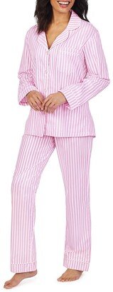 3D Striped Cotton Long-Sleeve Classic Pajama Set