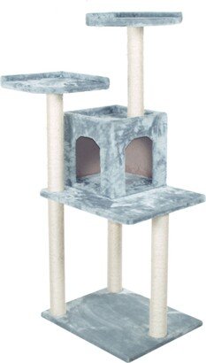 GleePet 57-Inch Real Wood Cat Tree With Two-Door Condo