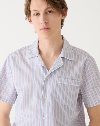 Pajama shirt in cotton poplin