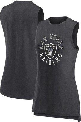 Women's Branded Heather Charcoal Las Vegas Raiders What Goes Around Tank Top