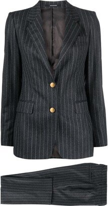 Pinstripe-Pattern Single-Breasted Suit