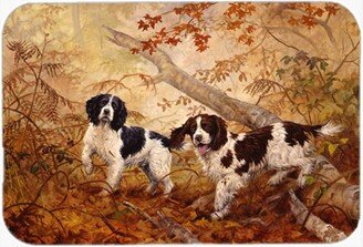 Springer Spaniels by Elizabeth Halstead Glass Large Cutting Board