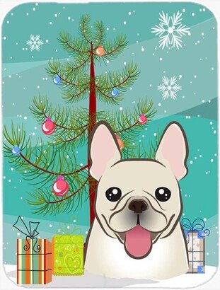 BB1610LCB Christmas Tree And French Bulldog Glass Cutting Board