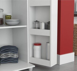 Inval America LLC Inval Laricina White Kitchen Storage Cabinet