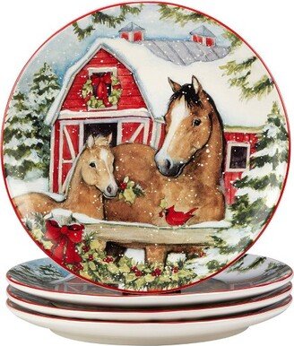 11 Earthenware Homestead Christmas Dinner Plates