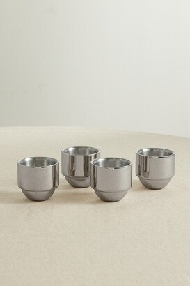 Brew Set Of Four Stainless Steel Espresso Cups - Silver