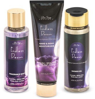 De Soap Boutique Exotic Endless Dream Shower Gel, Hand & Body Moisturizer, Body Mist