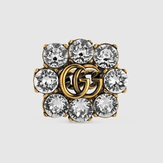 Crystal Double G ring