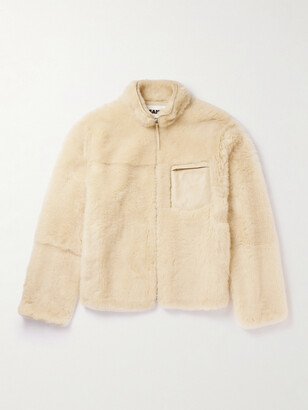 Plus+ Leather-Trimmed Shearling Jacket