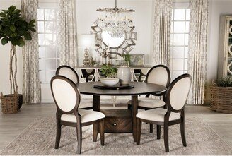 CDecor Denholm Cream and Dark Cocoa 5-piece Dining Set