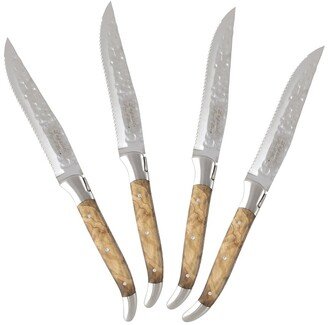 Laguiole Connoisseur Olivewood Handle Steak Knives