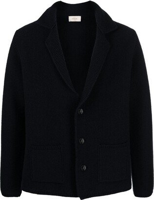 Notched-Collar Virgin-Wool Cardigan