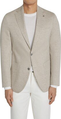 Hampton Mini Houndstooth Knit Linen & Cotton Sport Coat