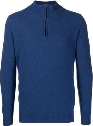 Quarter-Zip Merino-Cashmere Jumper-AA