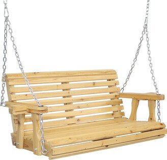 Sunnydaze Decor Traditional Wooden Porch Swing with Hanging Chains