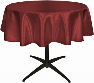 Bridal Satin Table Overlay, For Small Coffee | Burgundy, Round Choose